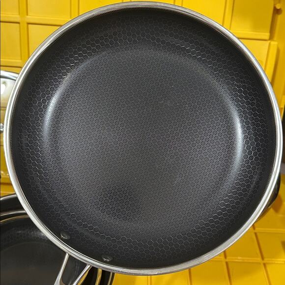 HEXCLAD 7 Piece Nonstick Stainless Steel Frying Pan Set 8 10 12" Lids Wok M $600 - Picture 5 of 10